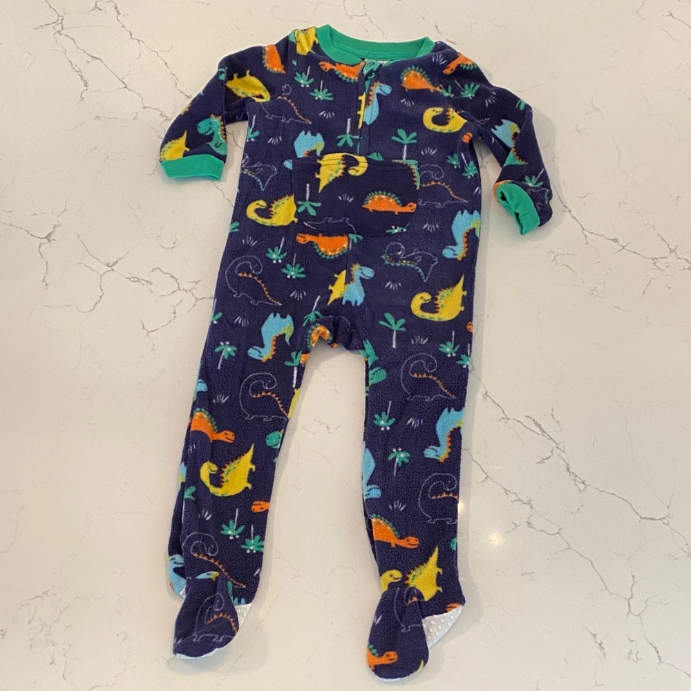 Colorful Dinosaur Kids Footie Pajama